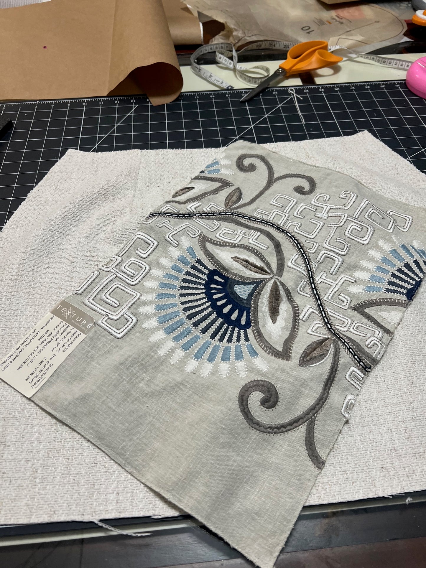 Ivory Embroidered Mini Skirt