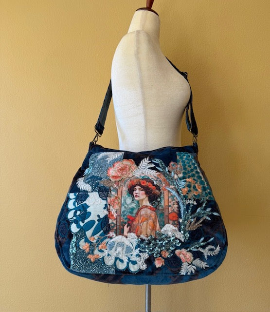 Goddess Bag Collection - Blue Velvet Artemis Purse