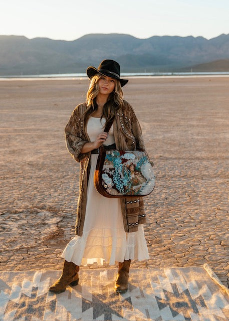 Goddess Bag Collection - Dark Rust Velvet Terra Purse