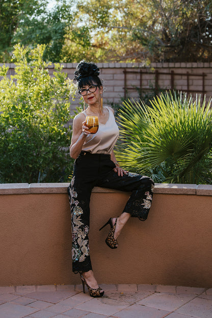 Beaded Tuxedo Pants
