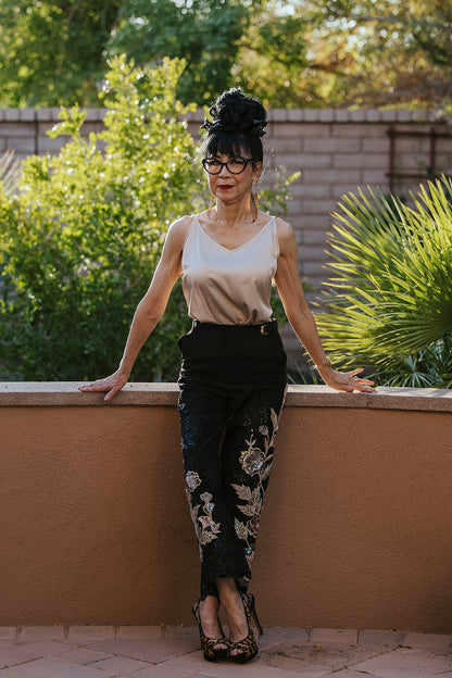 Beaded Tuxedo Pants