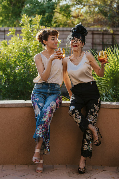Beaded Tuxedo Pants