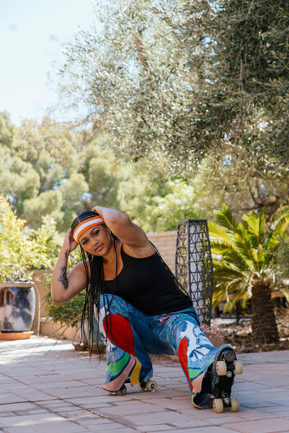 70s Rainbow Heart Jeans