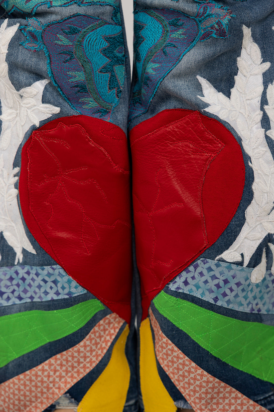 70s Rainbow Heart Jeans