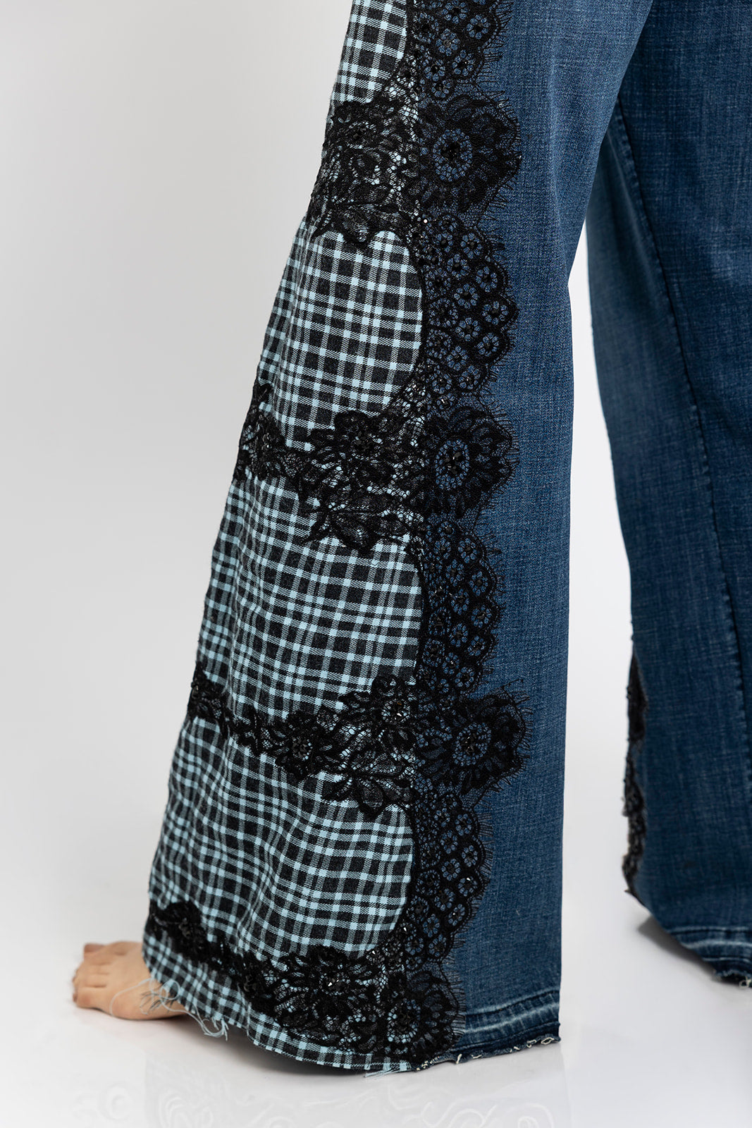 Dorothy's Plaid & Sparkle Country Jeans