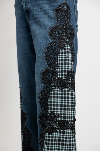 Dorothy's Plaid & Sparkle Country Jeans