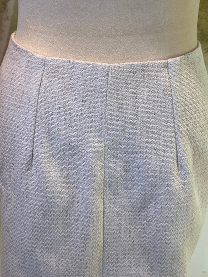 Ivory Embroidered Mini Skirt