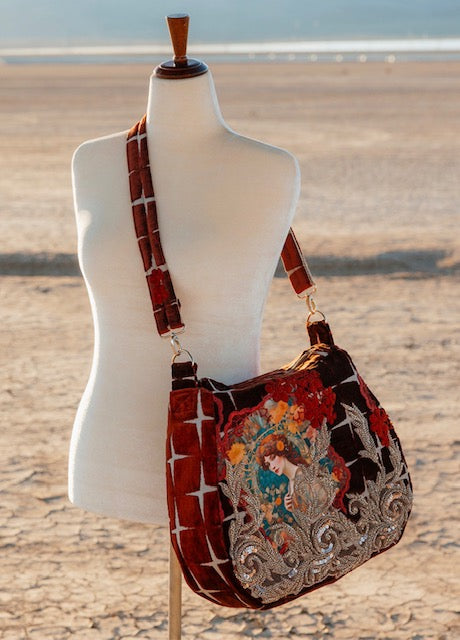Goddess Bag Collection - Rust Red Velvet Juno Purse