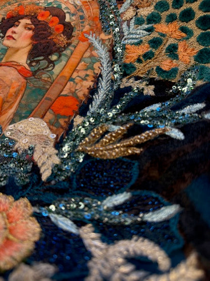 Goddess Bag Collection - Blue Velvet Artemis Purse