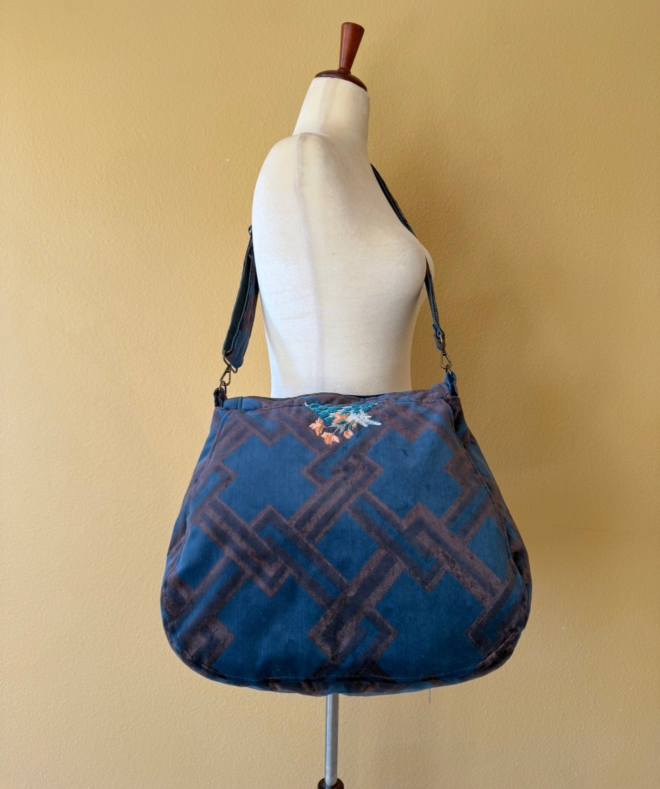 Goddess Bag Collection - Blue Velvet Artemis Purse