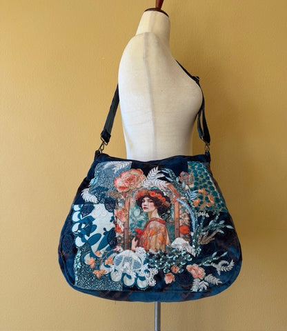 Goddess Bag Collection - Blue Velvet Artemis Purse
