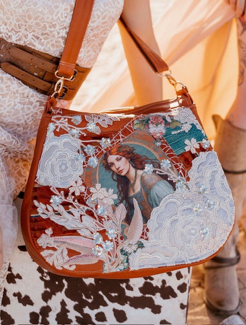 Goddess Bag Collection - Orange Leather Brigid Purse
