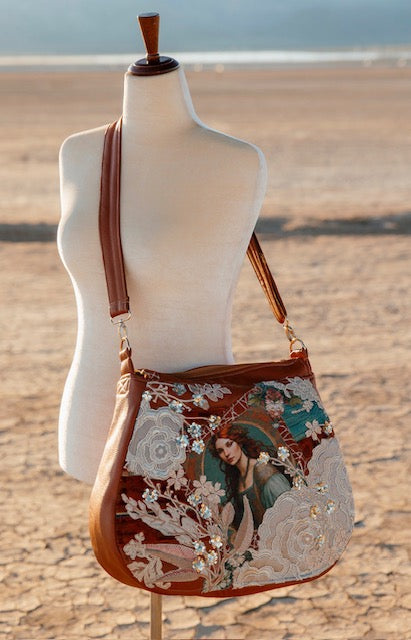 Goddess Bag Collection - Orange Leather Brigid Purse