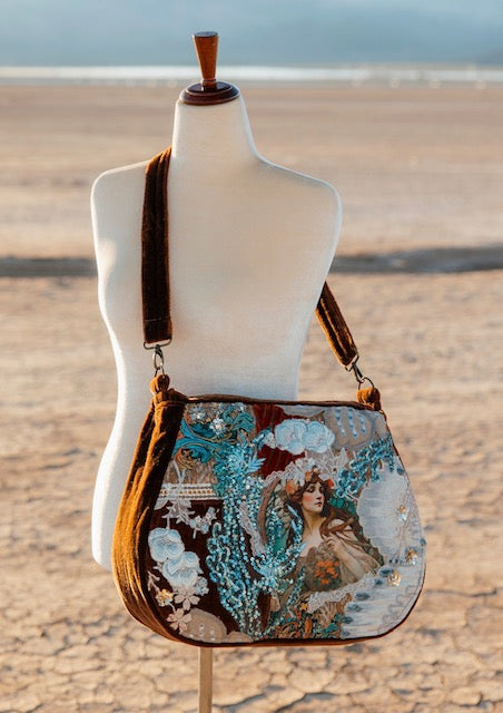 Goddess Bag Collection - Dark Rust Velvet Terra Purse
