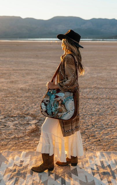 Goddess Bag Collection - Dark Rust Velvet Terra Purse
