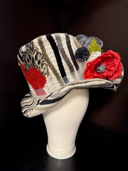 Madhatter Series - Asymmetrical Fiona Tophat Sacred Heart