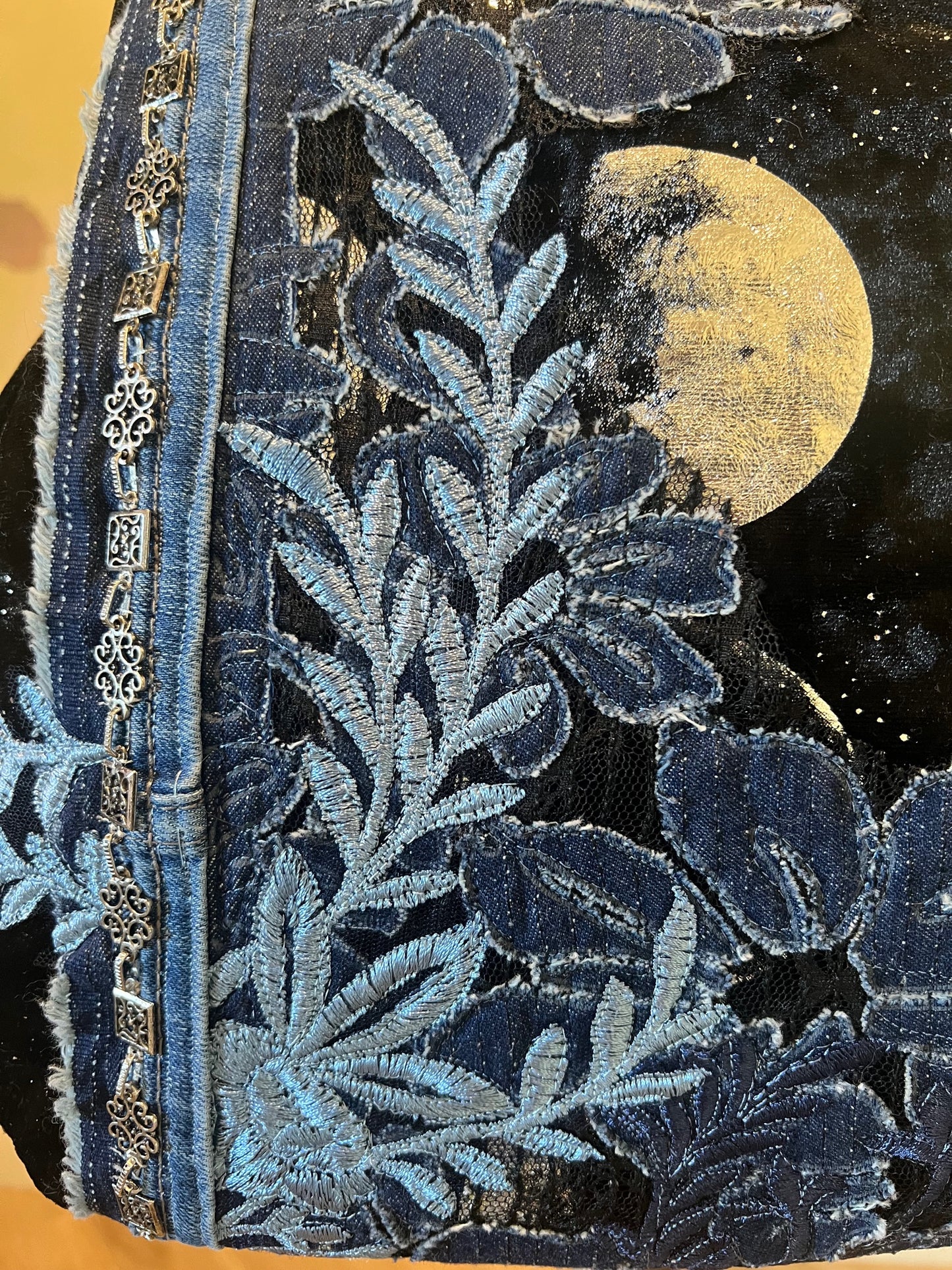 Moon Phase Collection Purse  - Black Velvet Cool n' Casual