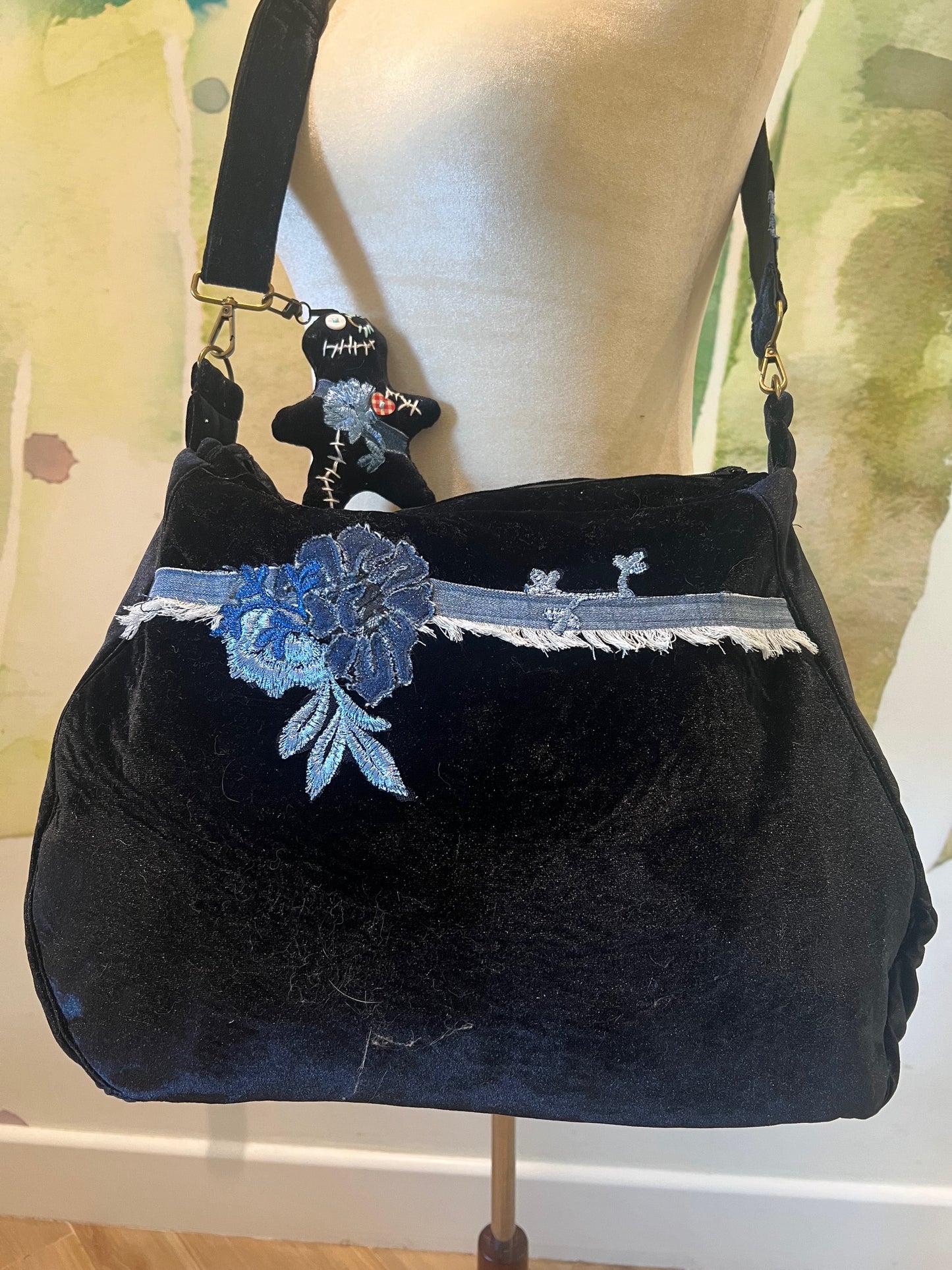 Moon Phase Collection Purse  - Black Velvet Cool n' Casual