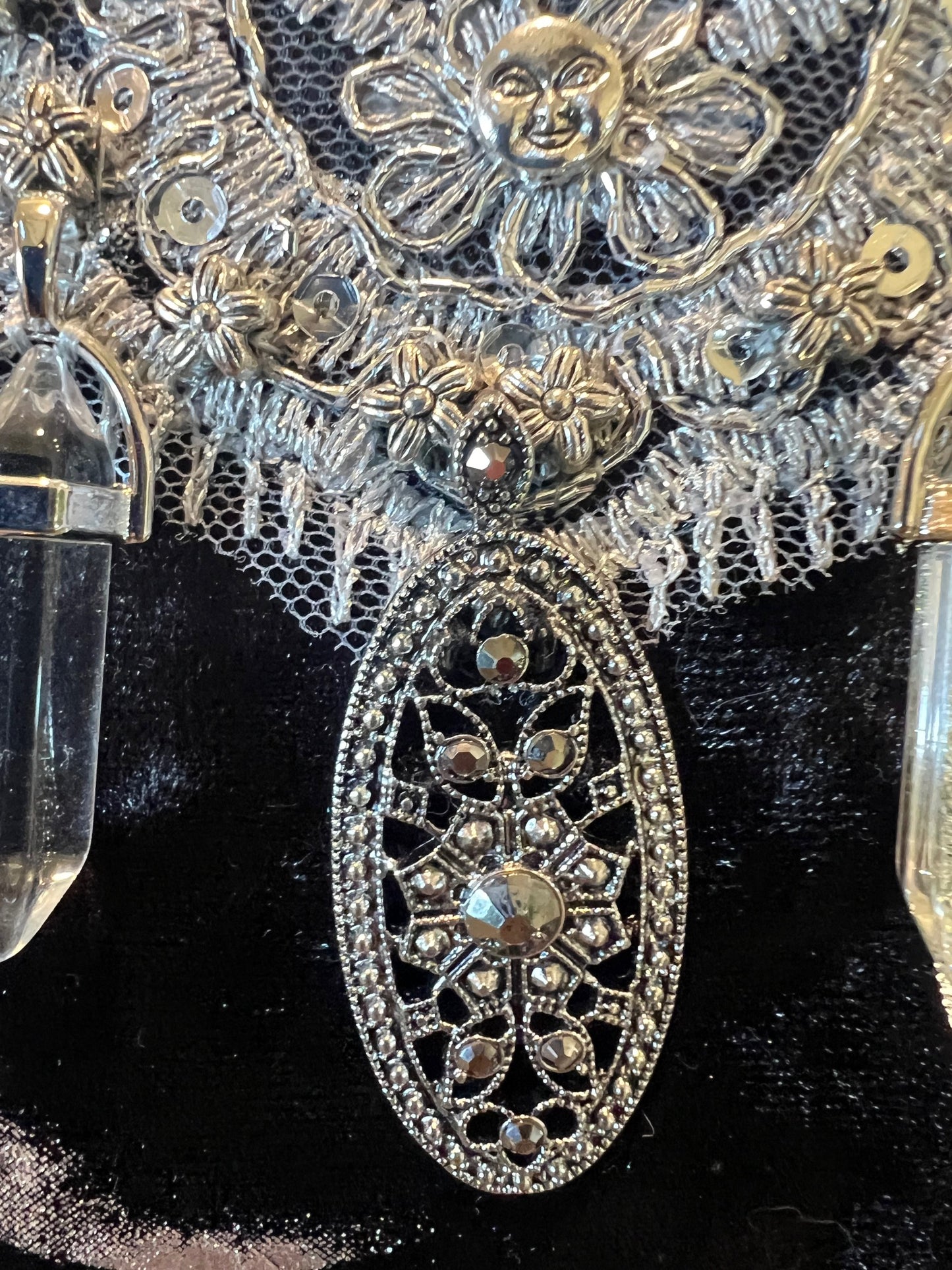 Moon Phase Collection Purse  - Black Velvet Glam Goddess