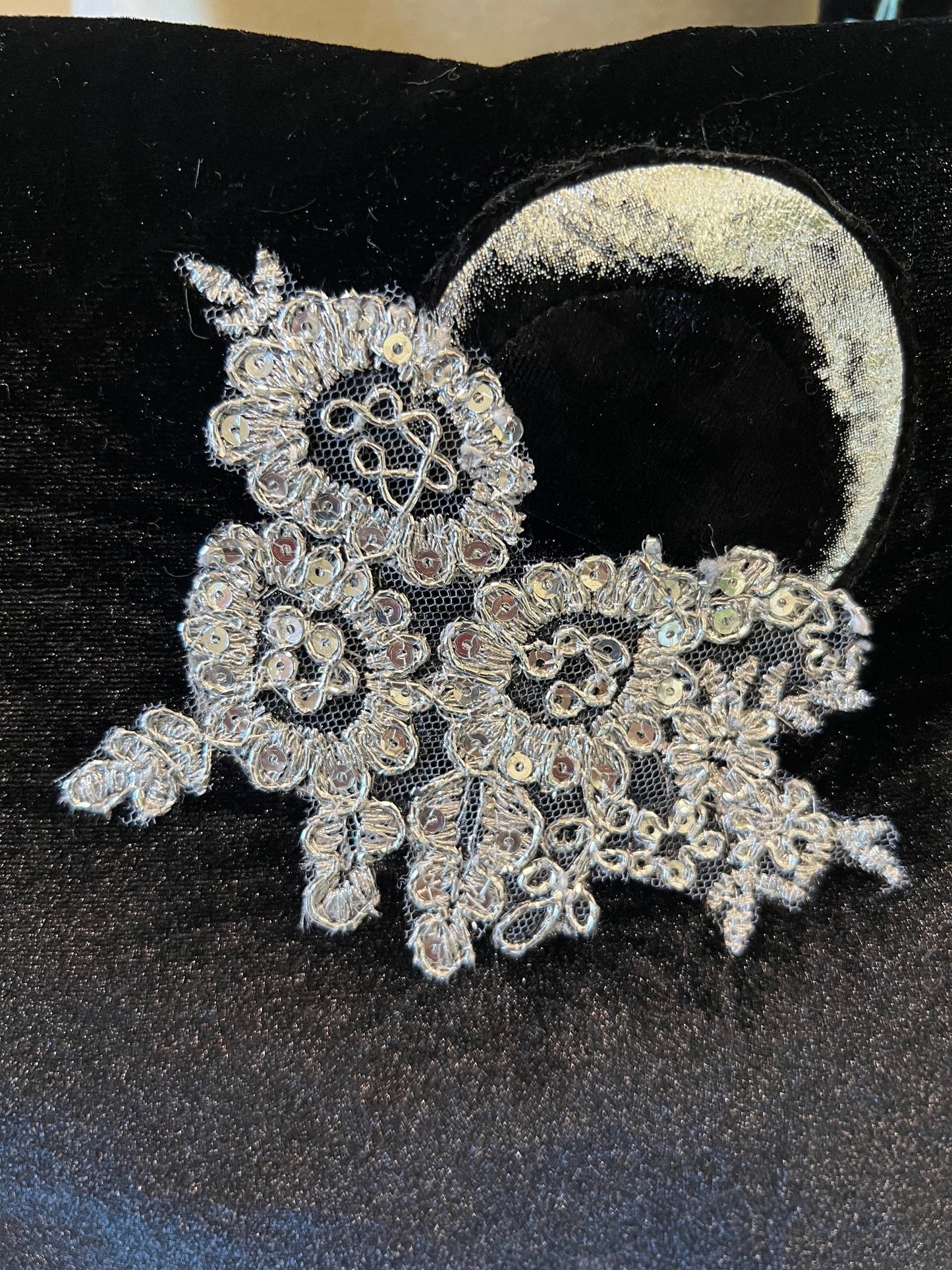 Moon Phase Collection Purse  - Black Velvet Glam Goddess