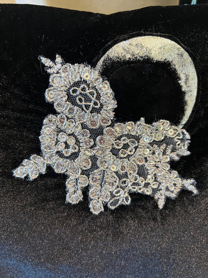 Moon Phase Collection Purse  - Black Velvet Glam Goddess