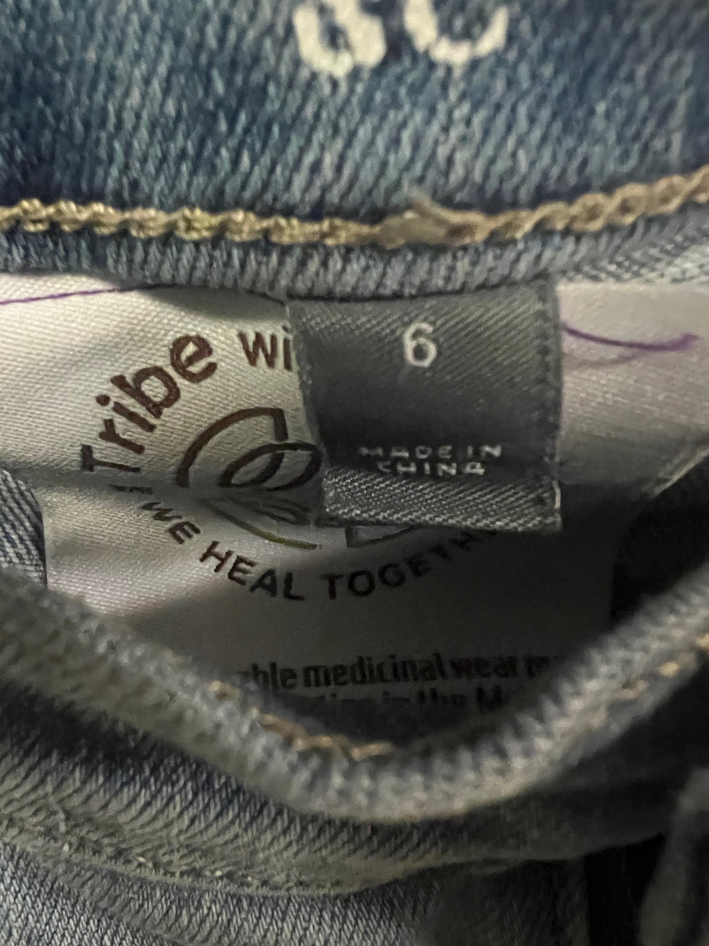 Pink Lace Pop Art Flare Jeans