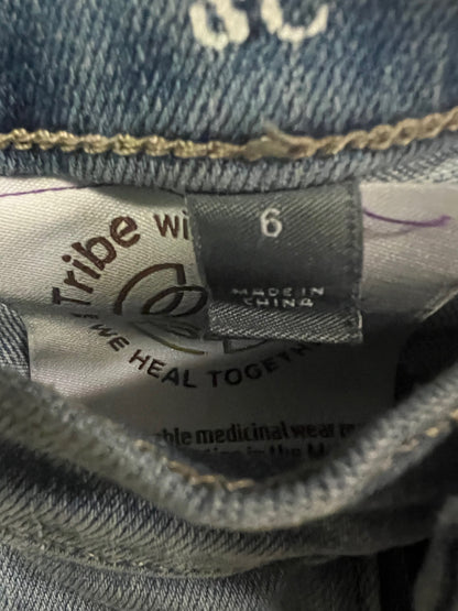 Pink Lace Pop Art Flare Jeans