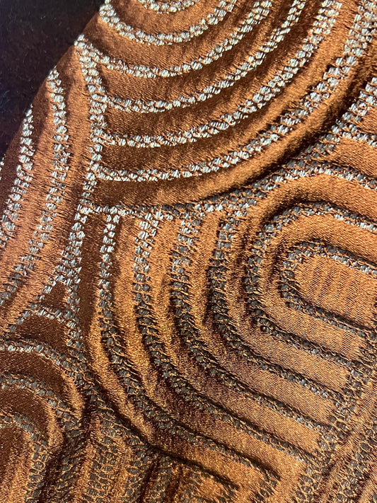 Rust Orange Jacket with Velvet Collar