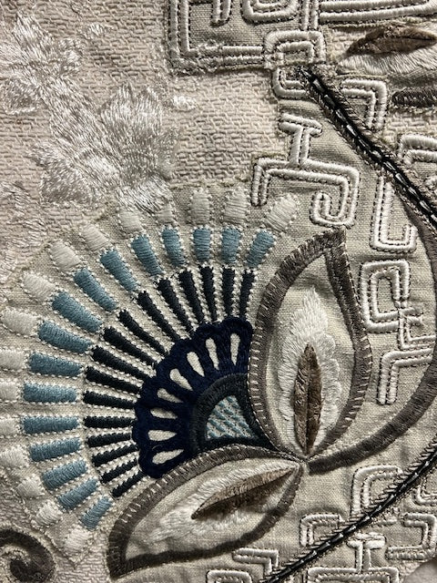 Ivory Embroidered Mini Skirt