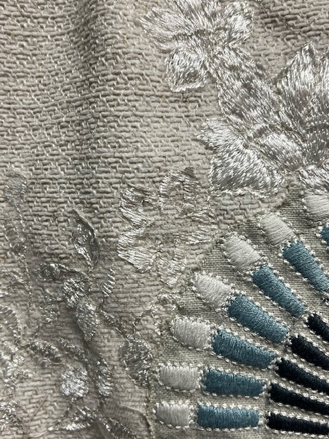 Ivory Embroidered Mini Skirt