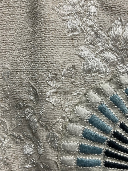 Ivory Embroidered Mini Skirt