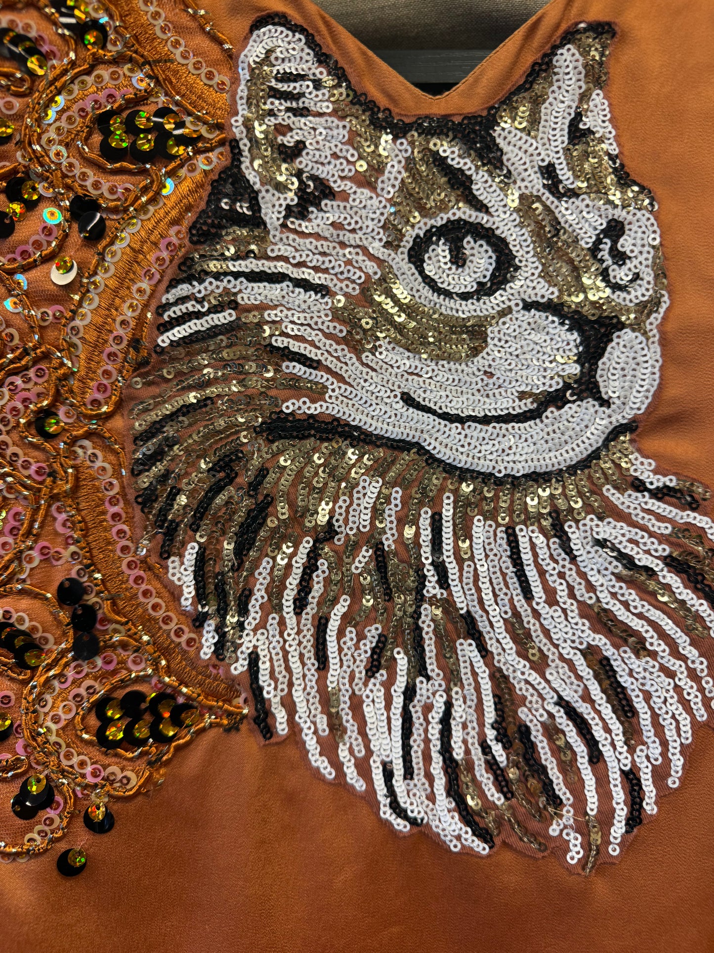 Sequin Kitty Slip Dress