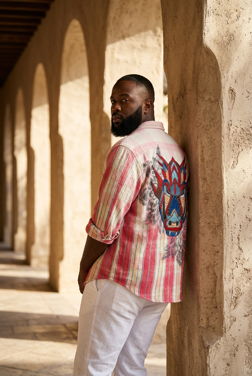 Mosaic Dragon Flannel Shirt