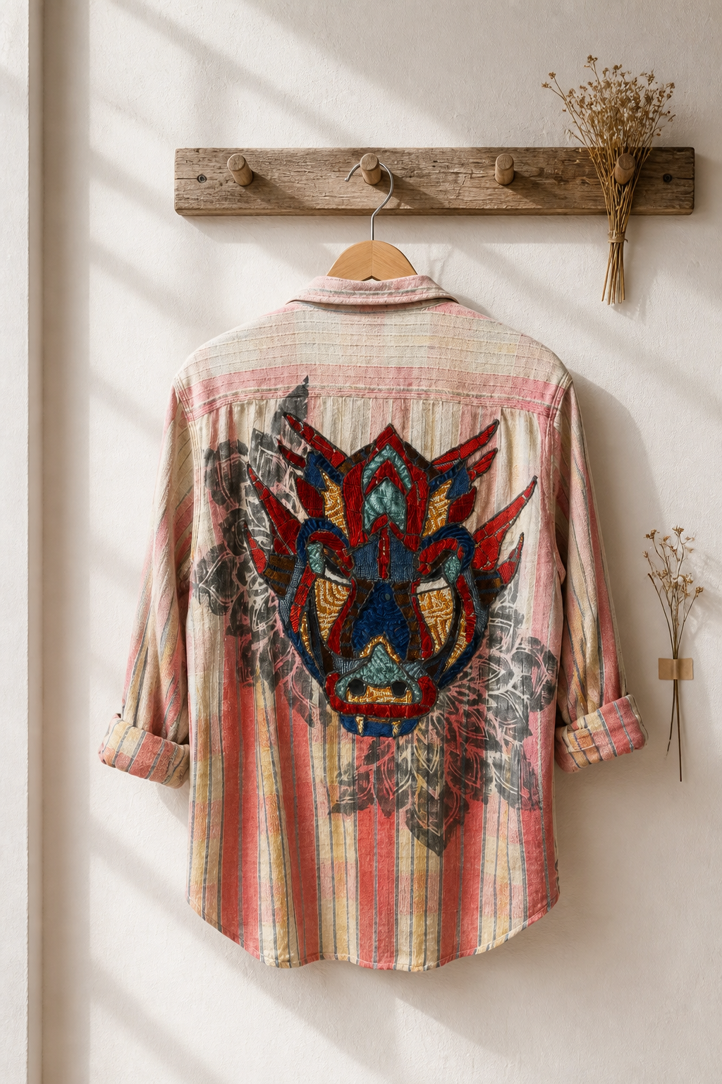 Mosaic Dragon Flannel Shirt