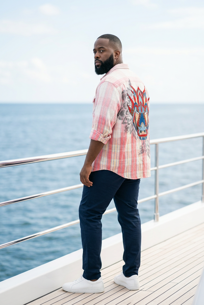 Mosaic Dragon Flannel Shirt