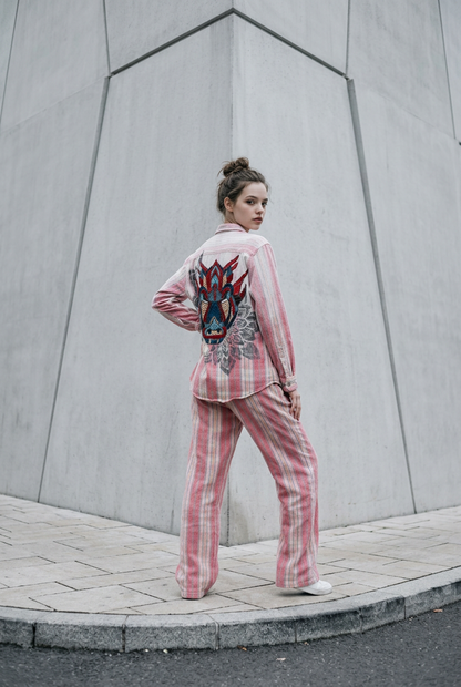 Mosaic Dragon Flannel Shirt