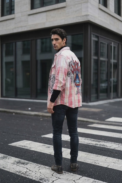 Mosaic Dragon Flannel Shirt